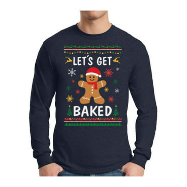 M, Irish Green ALLNTRENDS Adult Sweatshirt Bite Me Gingerbread Ugly Christmas Funny Top 